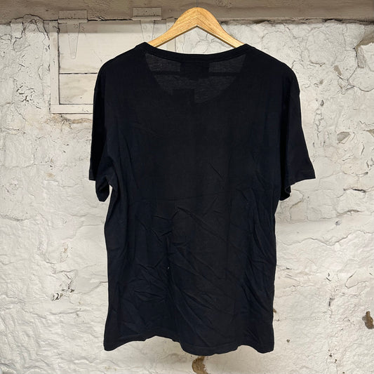 Gucci Gold Glitter GG T-shirt Black Sz L