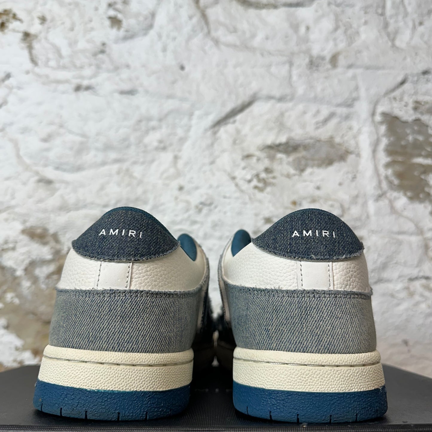 Amiri Denim Skeleton White Sneaker Sz 13 (46)