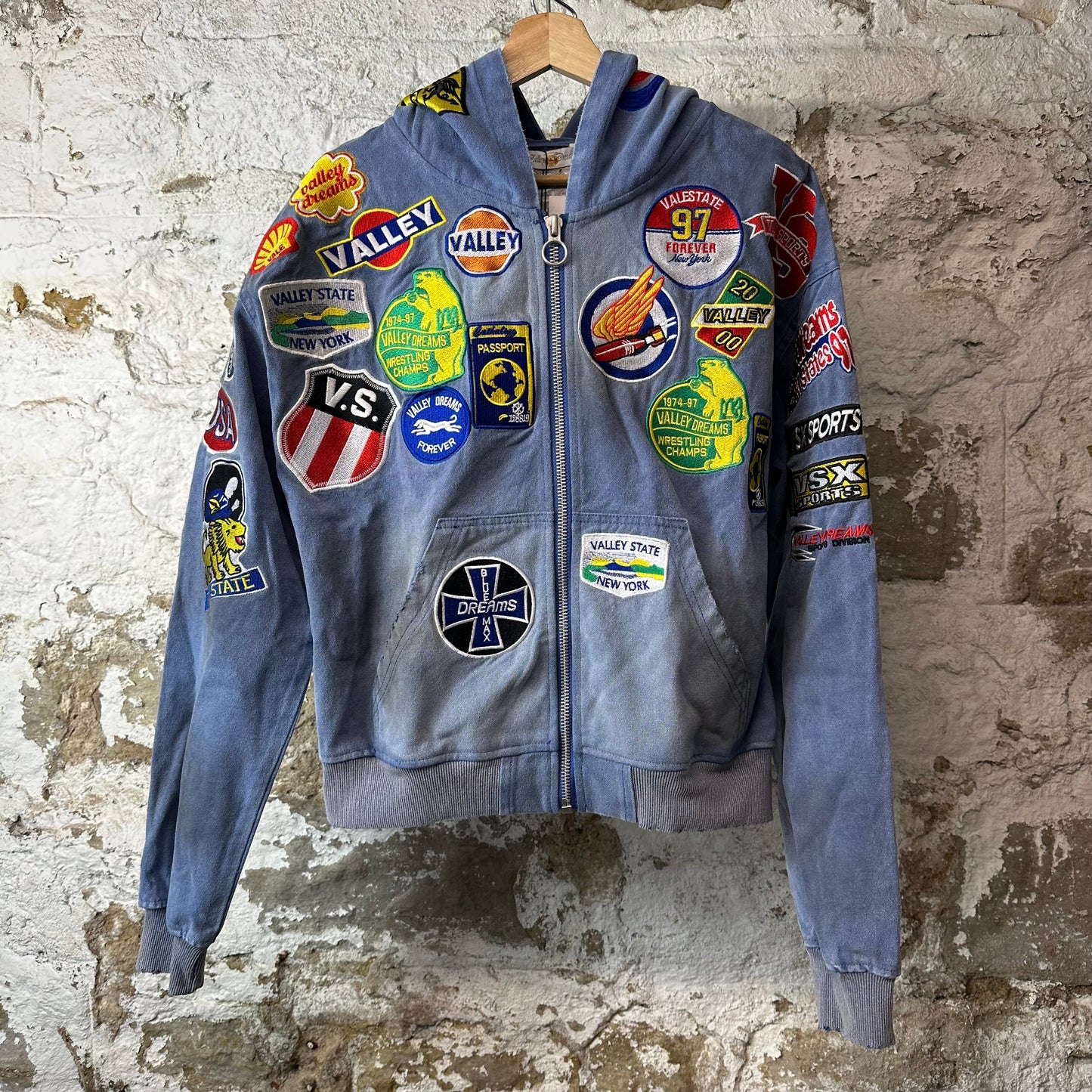 Vale Passport Denim Blue Zip Up Hoodie