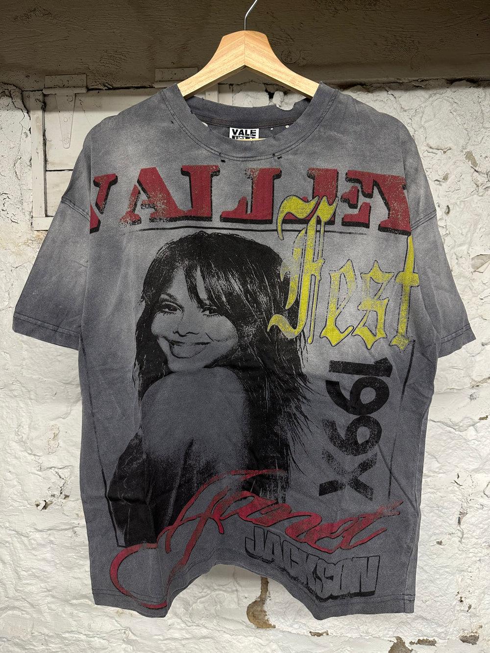 Vale Janet Jackson T-Shirt Grey Sz M