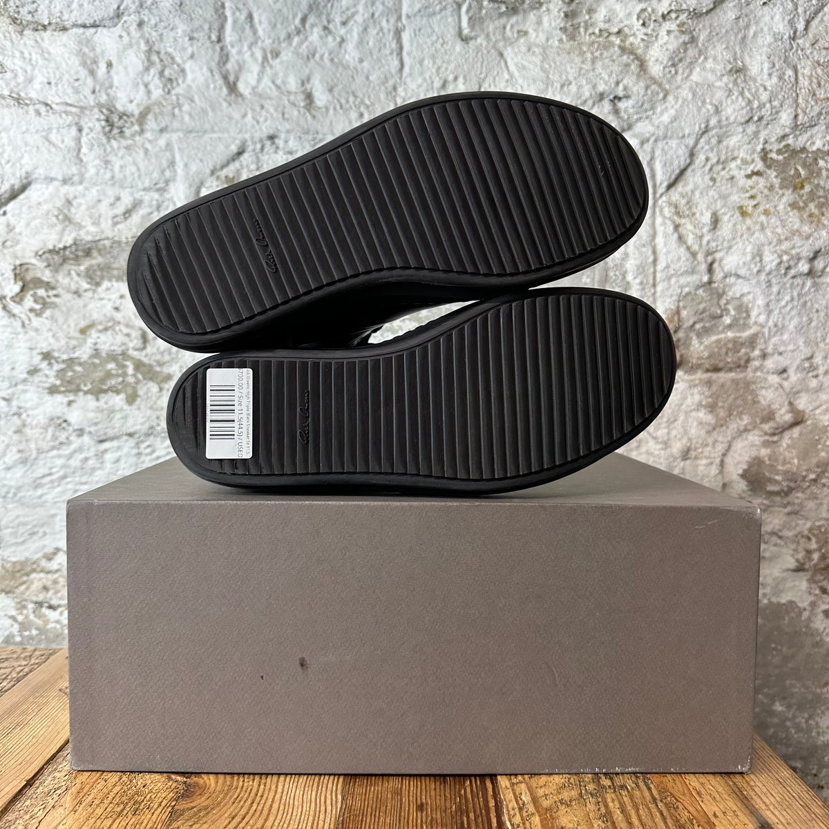 Rick Owens High Triple Black Sneaker Sz 11.5 (44.5)