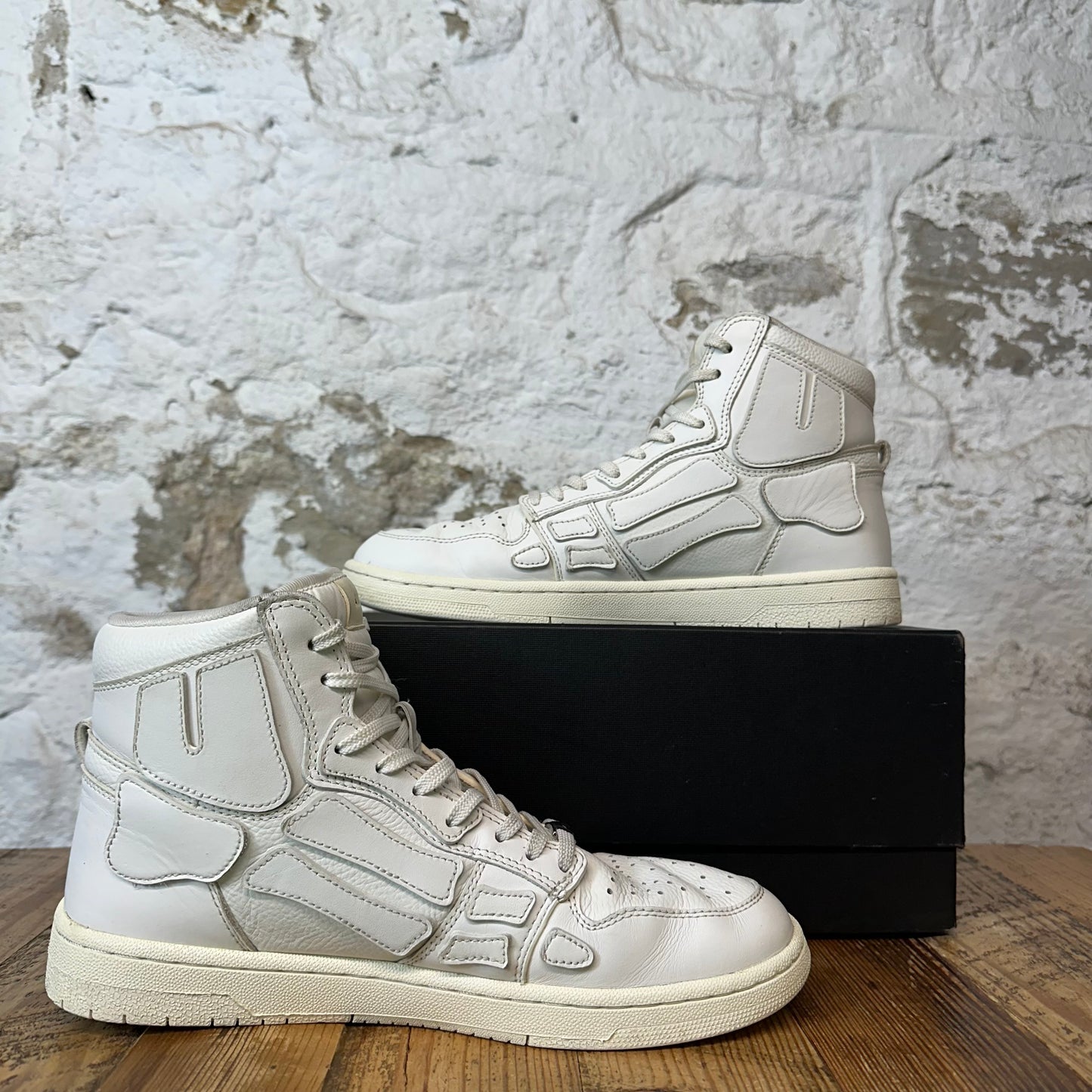 Amiri High Skeleton Triple White Sneaker Sz 10 (43)