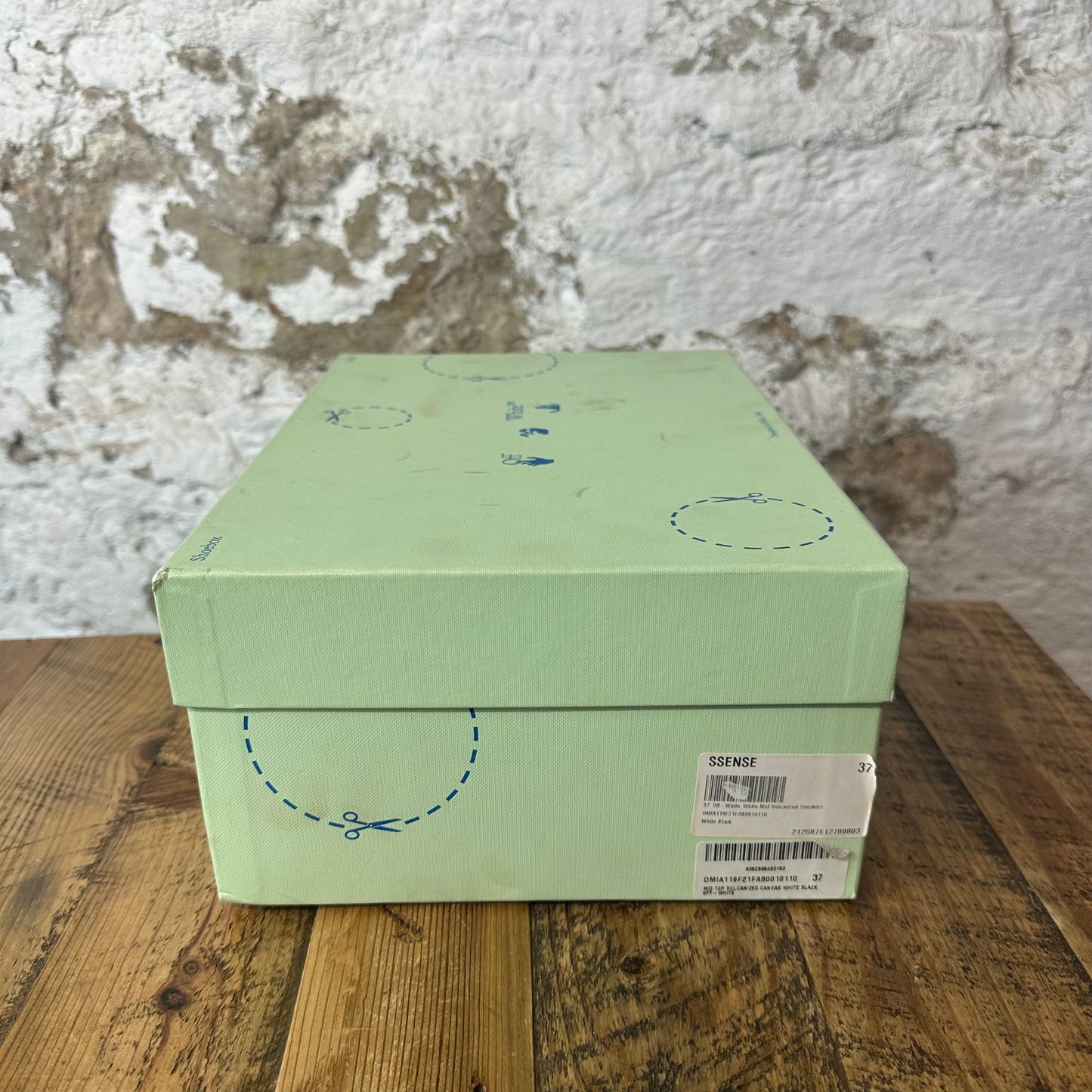 Off-White Vulc High White Black Sneaker Sz 5 (37)