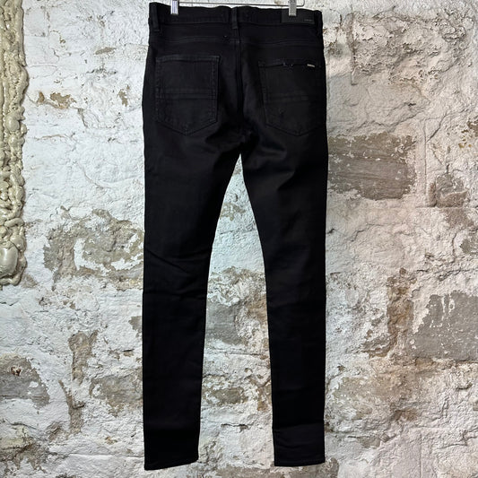 Amiri MX1 Aloha Patch Black Denim Jeans Sz 32