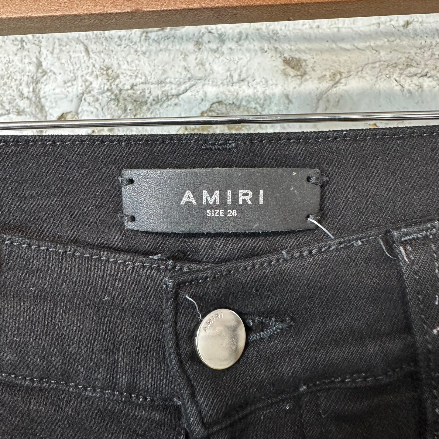 Amiri Plain Black Flare Denim Jeans Sz 28