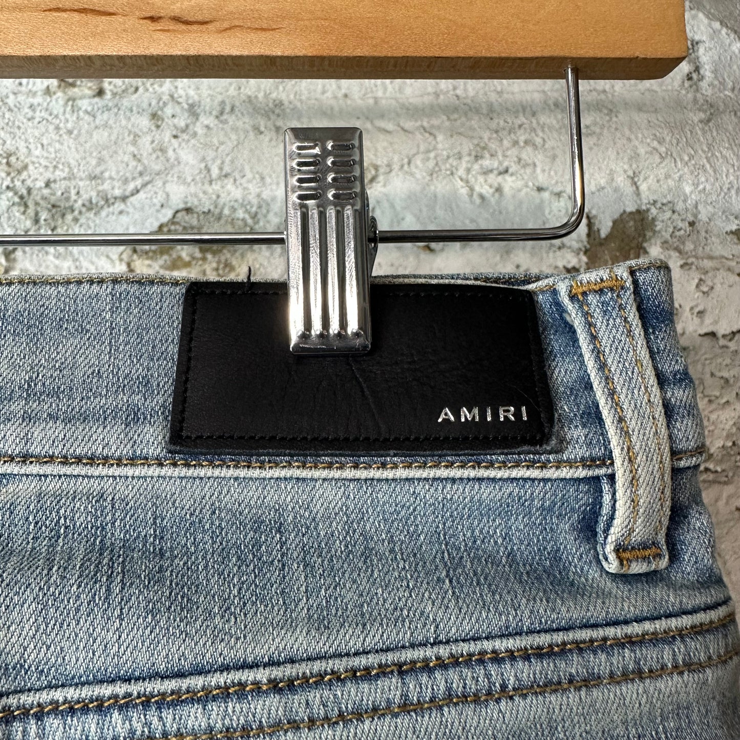 Amiri Leopard Thrasher Blue Denim Jeans Sz 29
