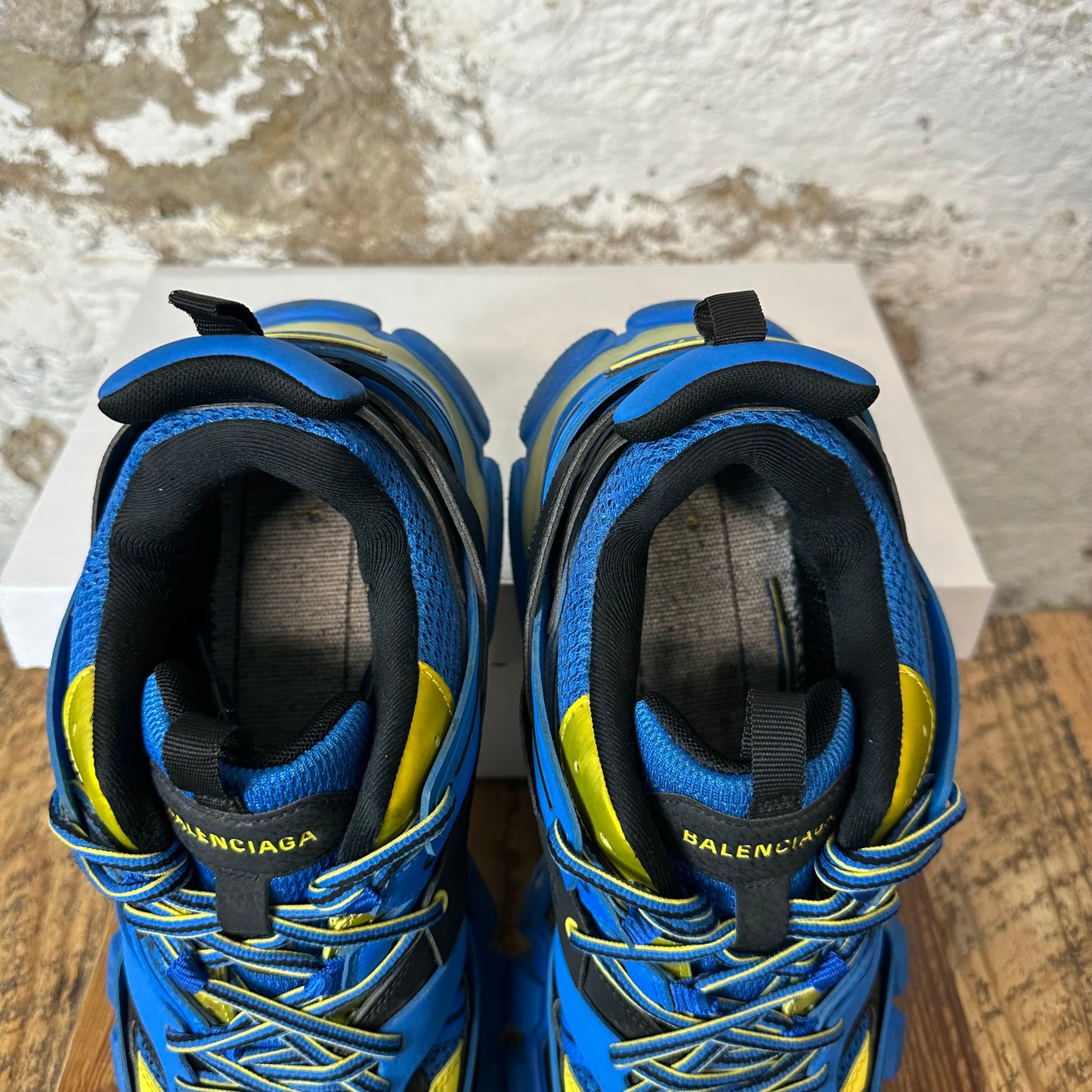 Balenciaga Track Runner LED Blue Black Yellow Sneaker Sz 10 (43)