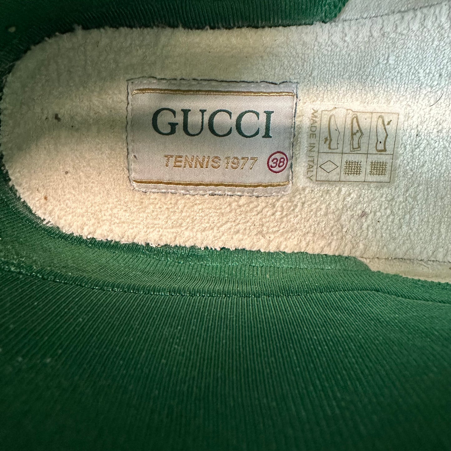 Gucci High Tennis 1977 Brown Monogram Sneaker Sz 6 (38)