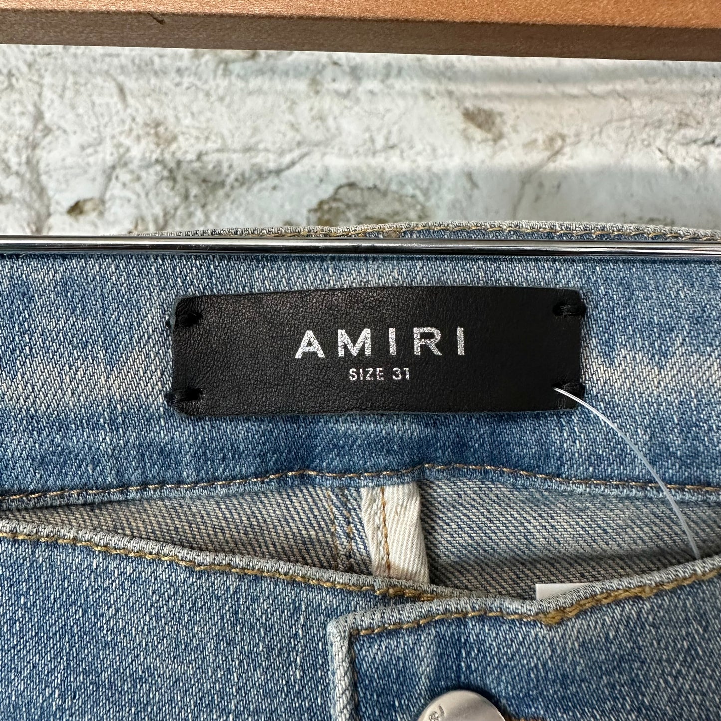 Amiri MX2 Multicolor Flannel Blue Denim Jeans Sz 31