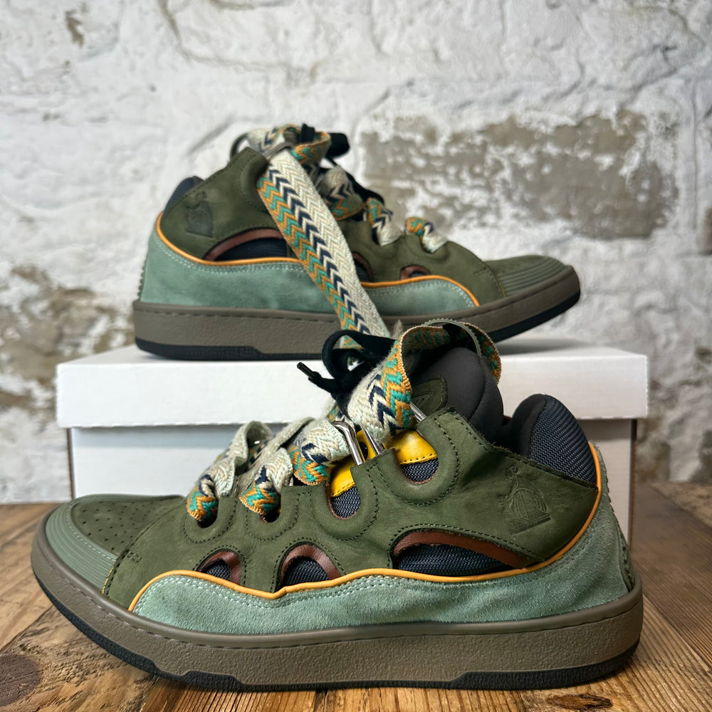 Lanvin Curb Multicolor Lace Green Sneaker Sz 10 (43)