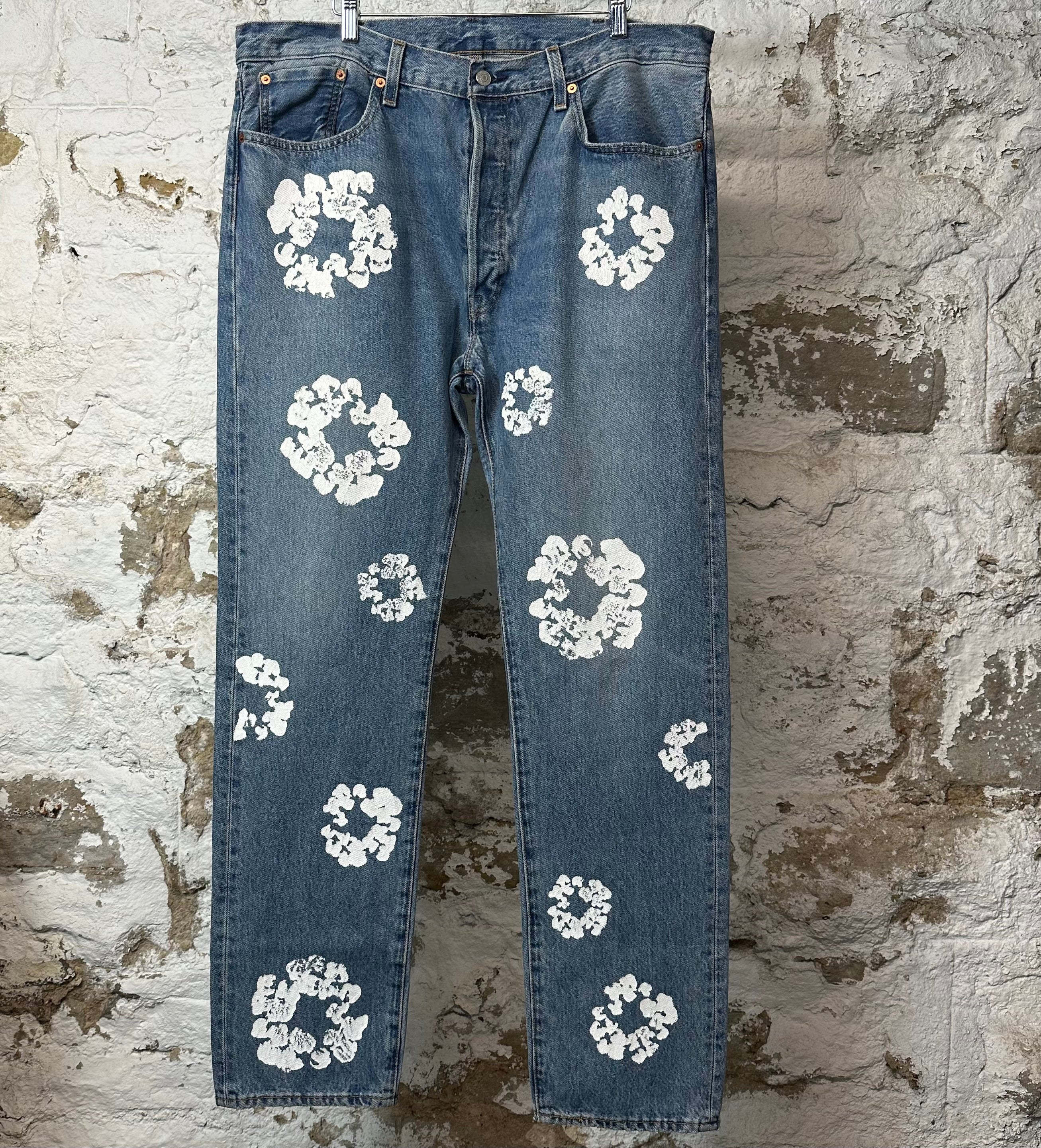 Denim Tears White CW Blue Denim Jeans Sz 38
