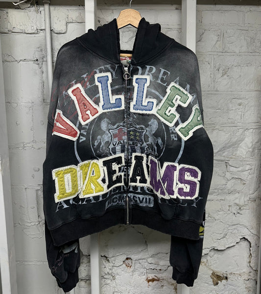 Vale Dreams Multi Color Zip Up Hoodie Sz XL