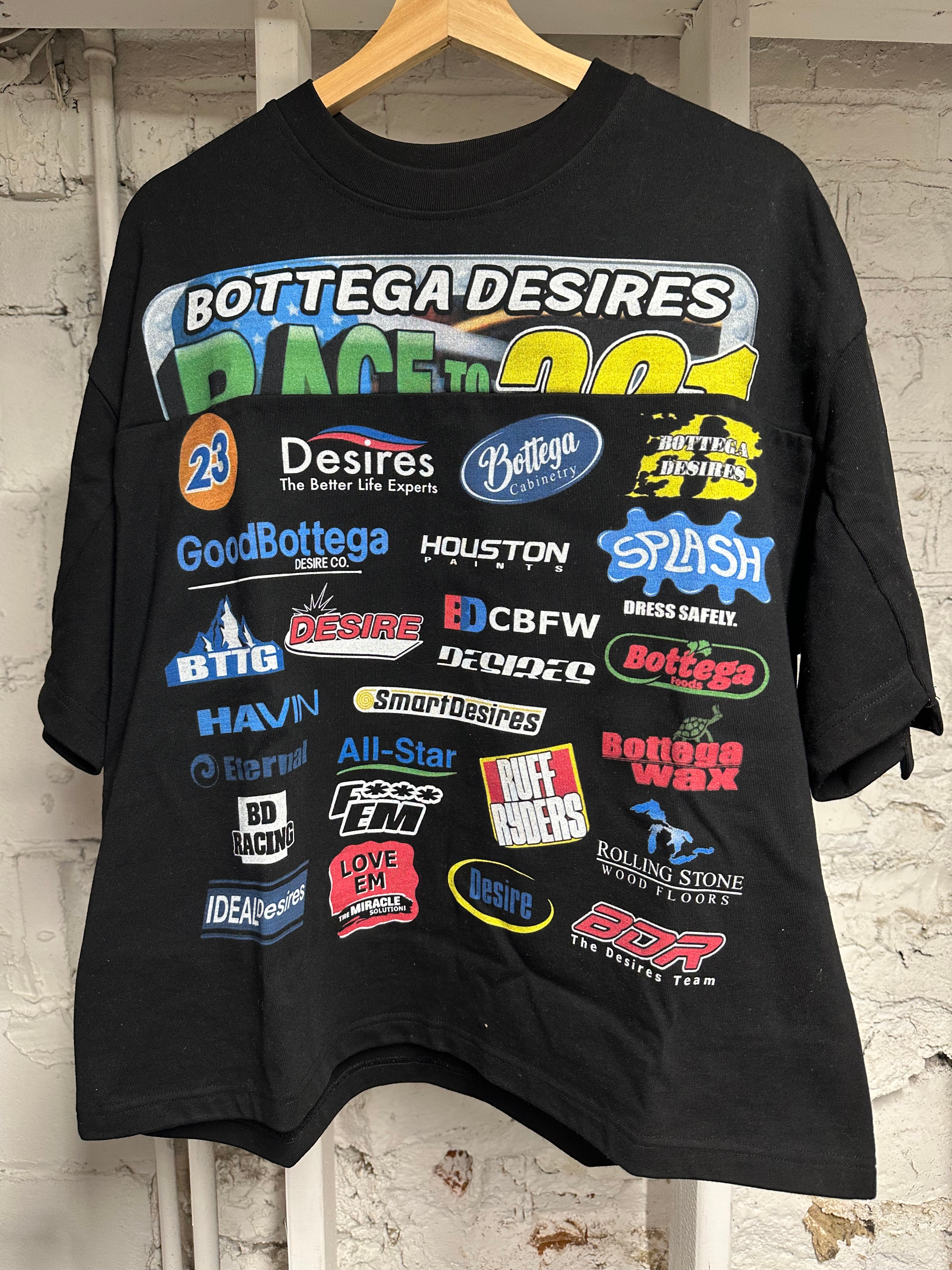 Bottega Desires Logos T-Shirt Sz M