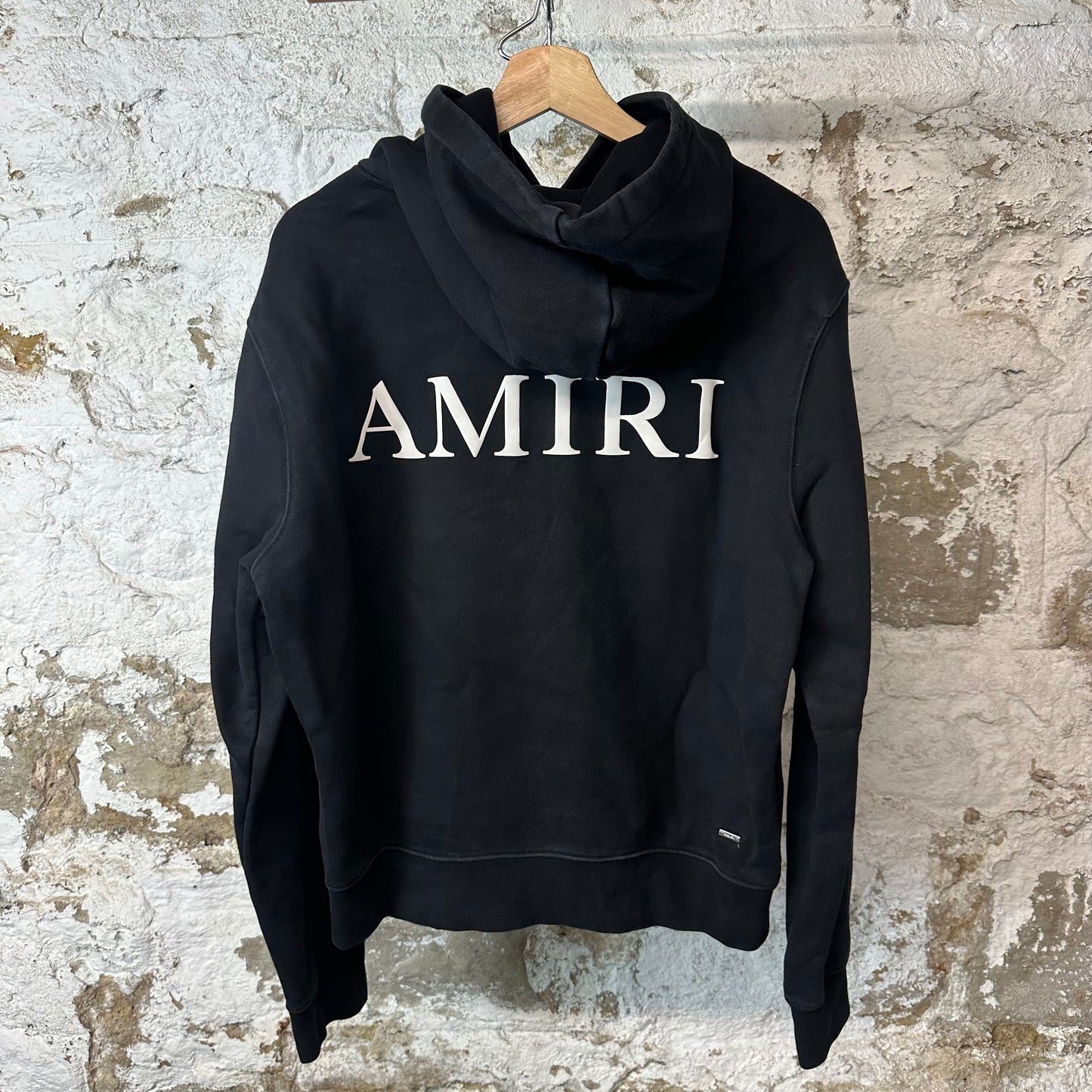 Amiri White MA Black Hoodie Sz M