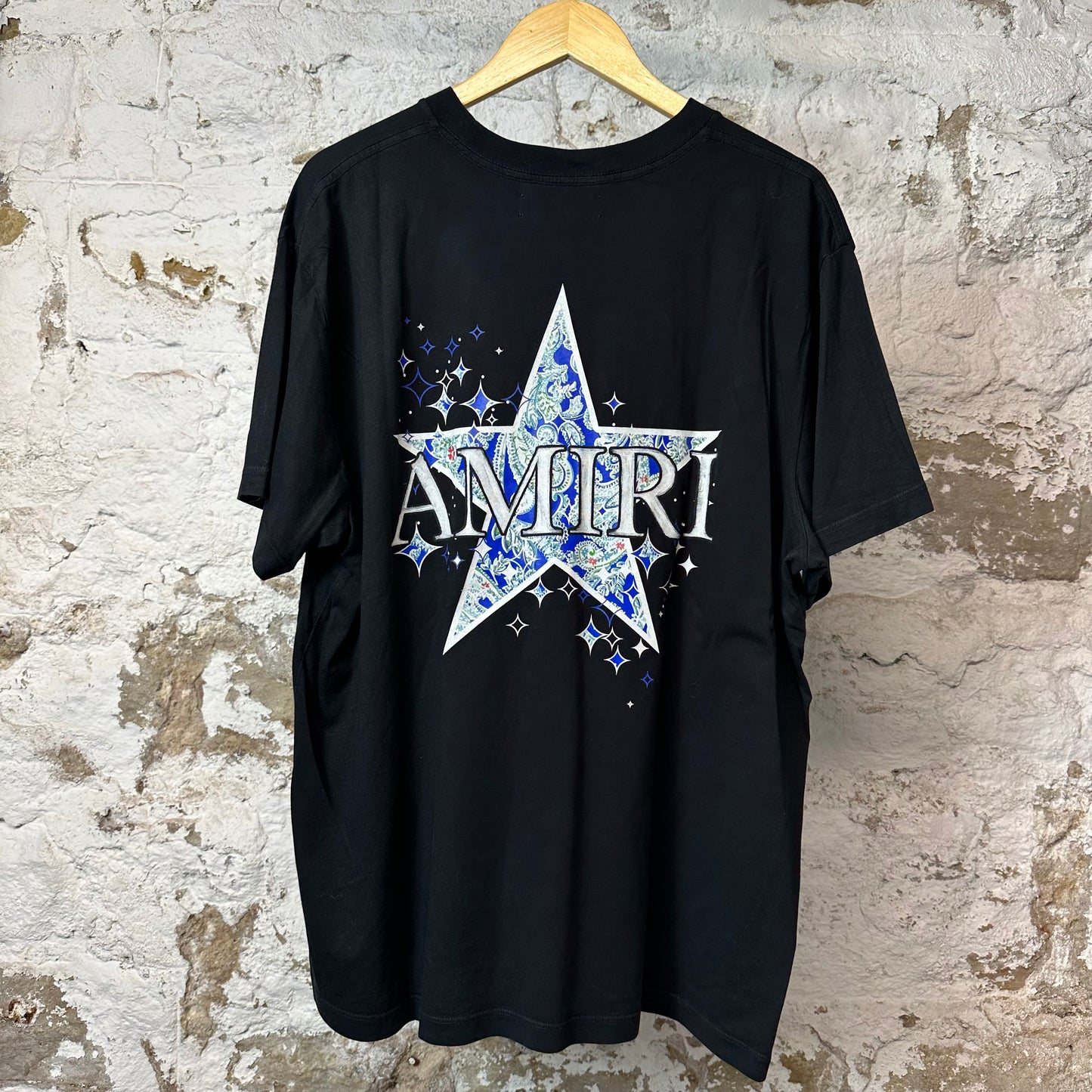 Amiri Paisley Star T-shirt Black Sz L