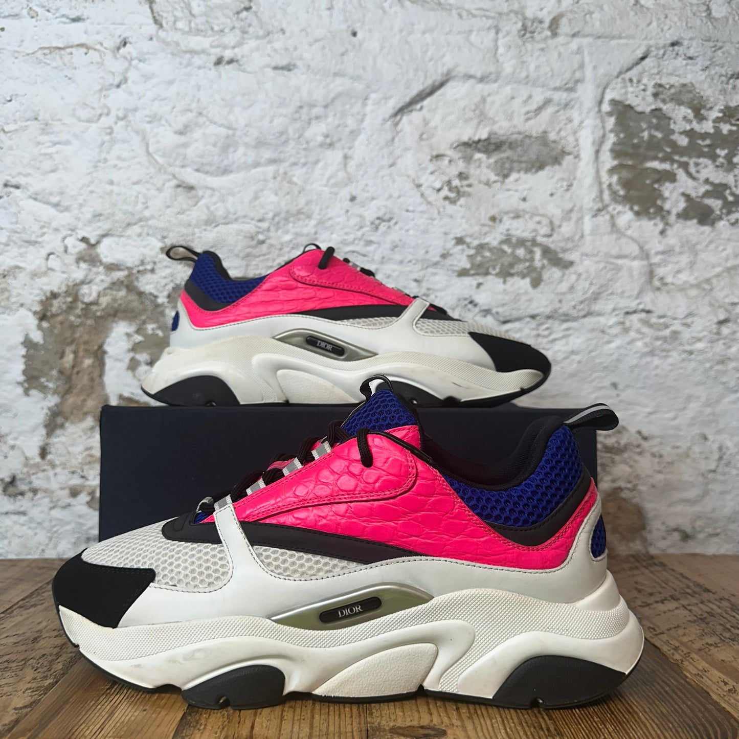 Dior B22 Croc Pink Blue White Sneaker Sz 12 (45)