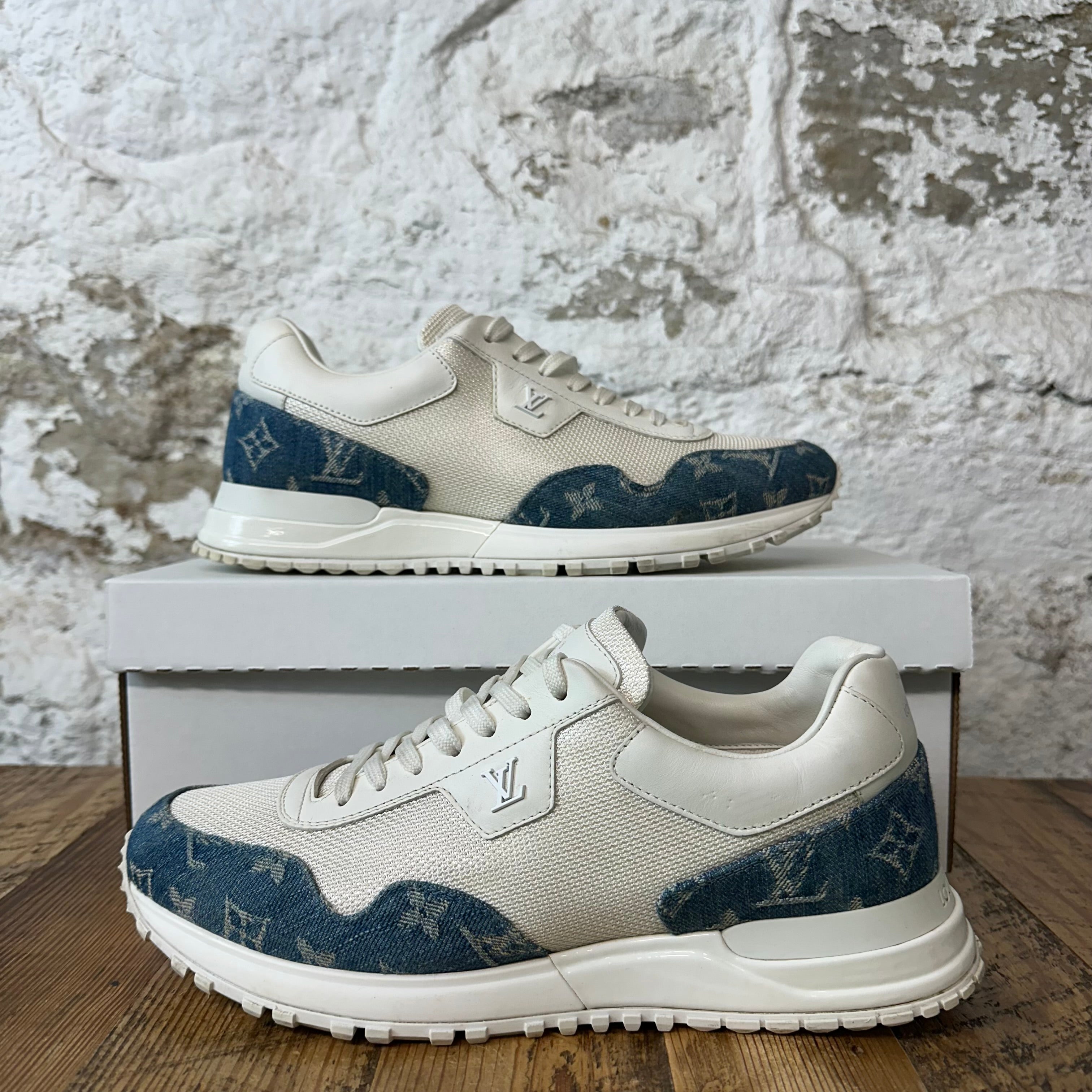 Louis Vuitton Blue Denim White Runaway Sneaker Sz 8 (6.5LV) No Box