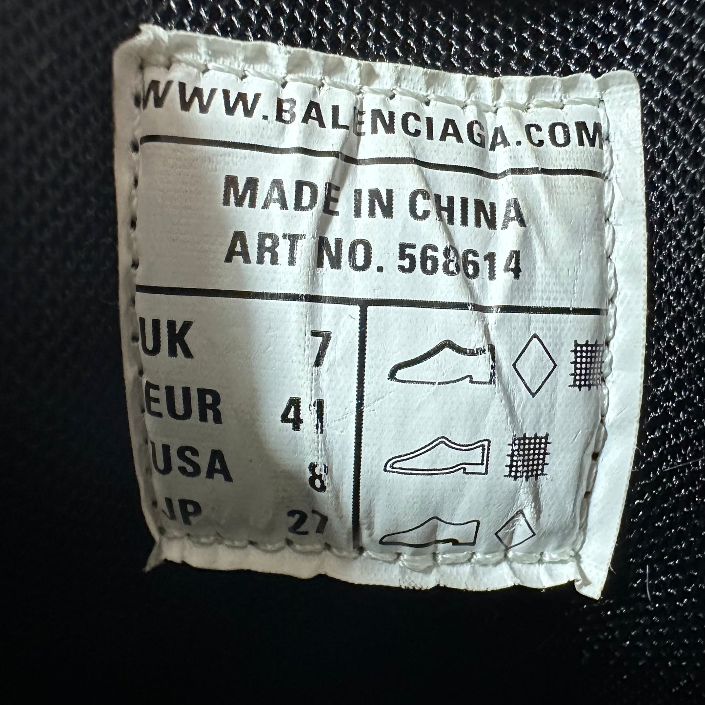 Balenciaga Track 2 Triple Black Sneaker Sz 8 (41)