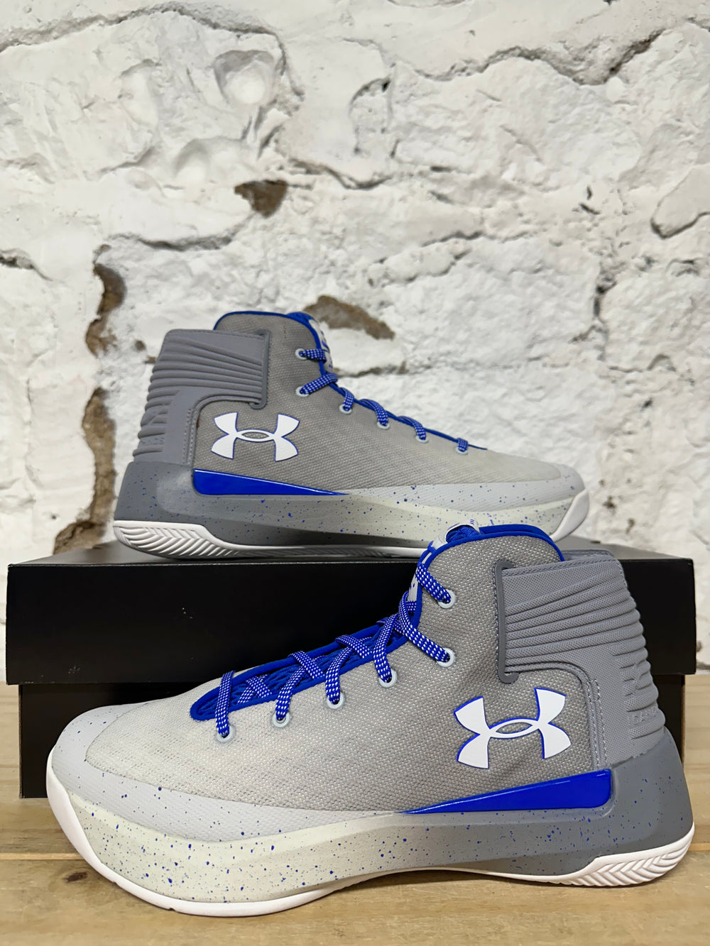 Under Armour Curry 3Zer0 Grey Blue Sz 10 DS