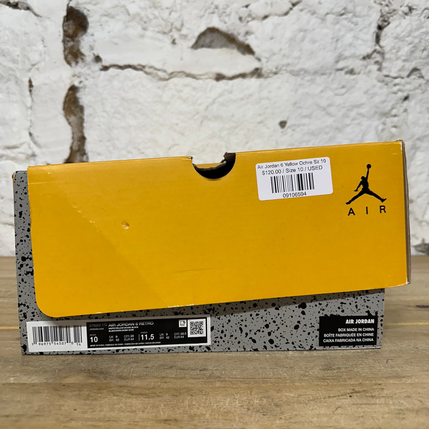Air Jordan 6 Yellow Ochre Sz 10