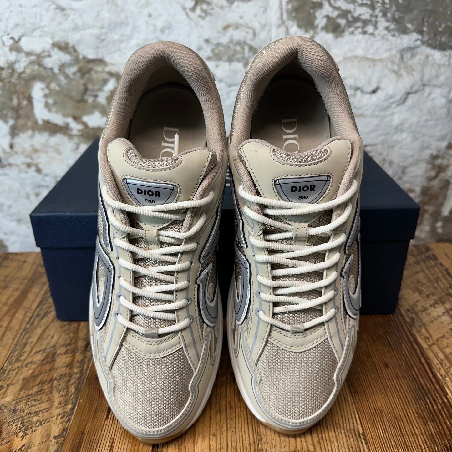 Dior B30 Grey Beige White Sneaker Sz 13 (46)