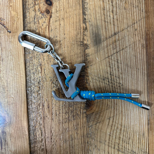 Louis Vuitton Bag Charm Carabiner Blue Key Holder