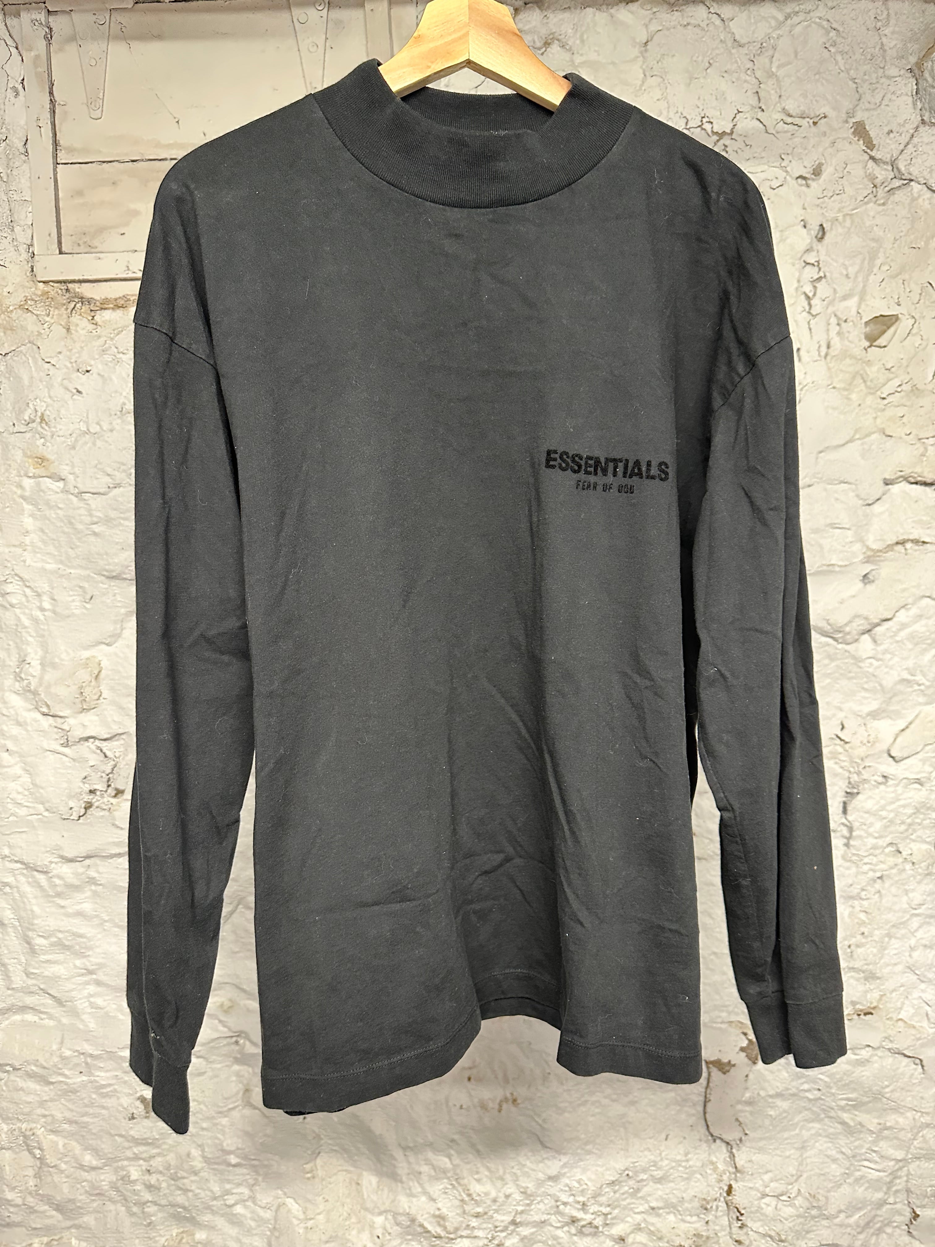 Fear of God Essentials Black L/S T-Shirt Sz S