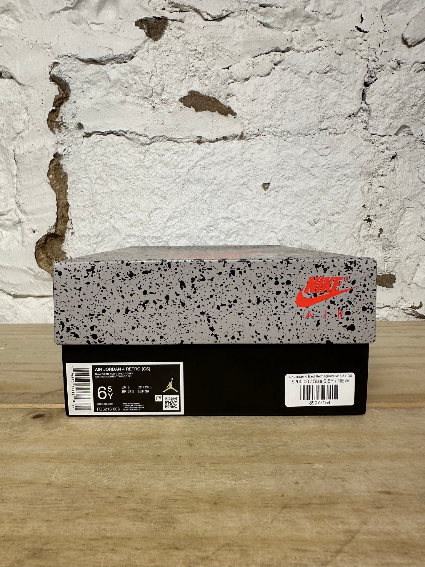 Air Jordan 4 Bred Reimagined Sz 6.5Y DS