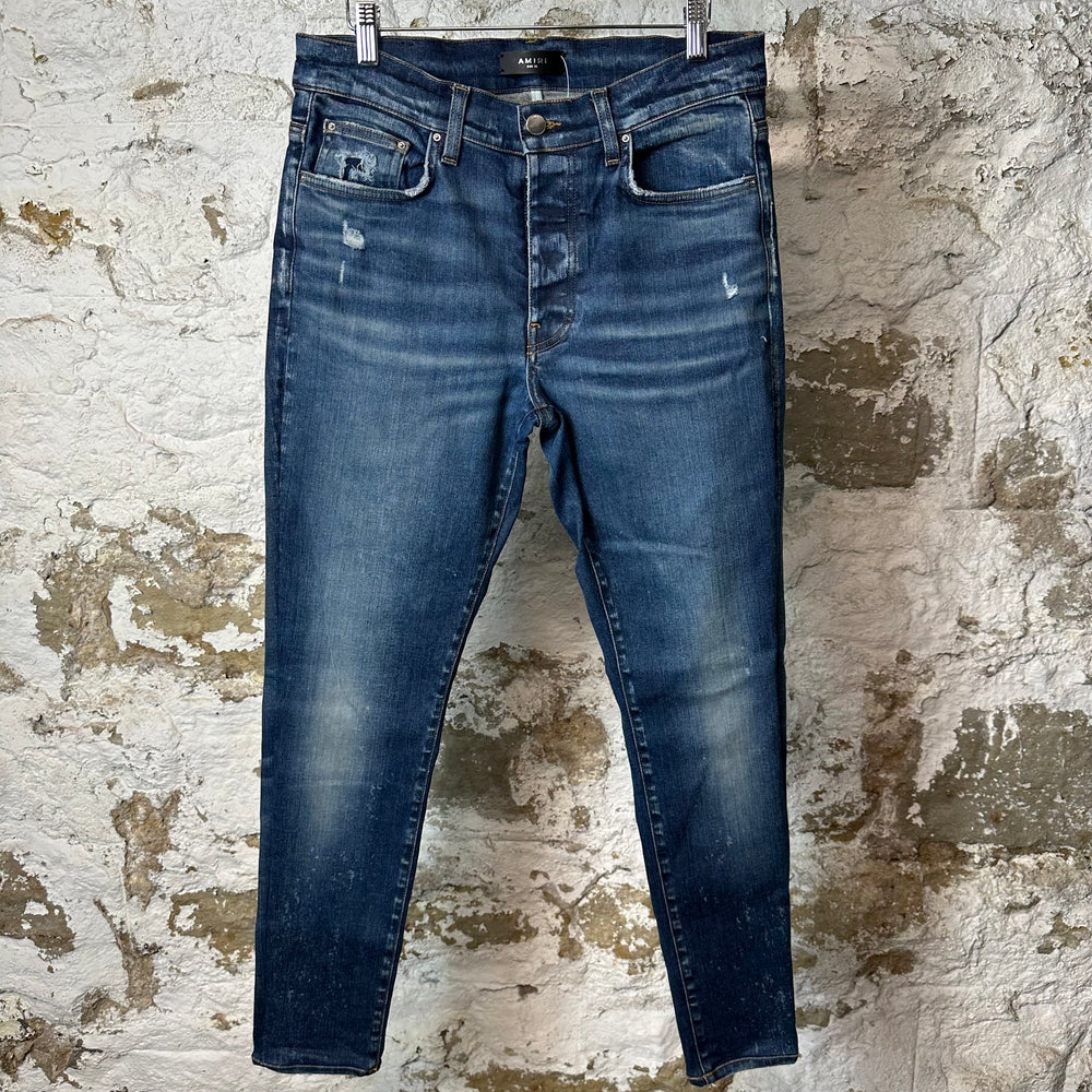 Amiri Plain Dark Blue Denim Jeans Sz 32