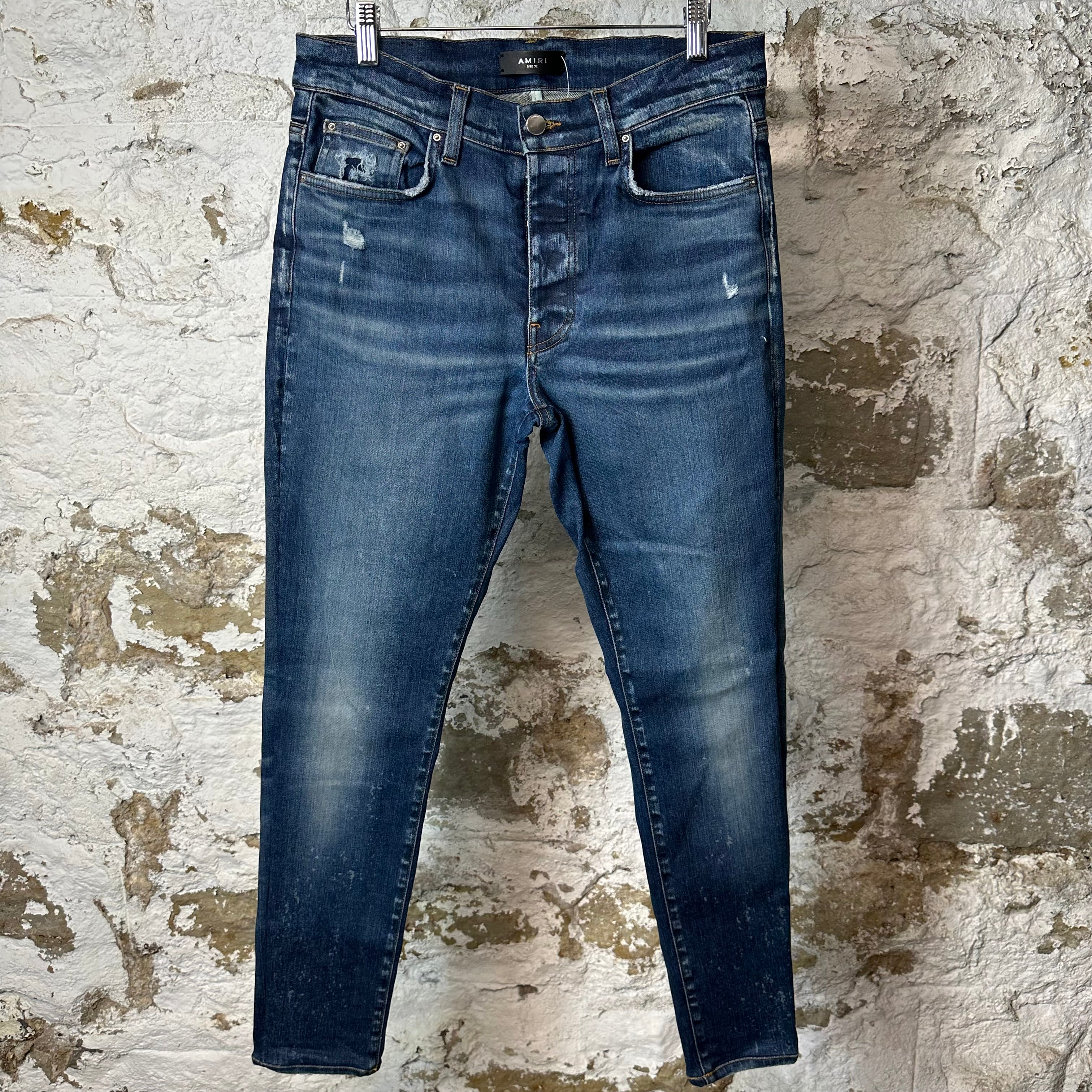 Amiri Plain Dark Blue Denim Jeans Sz 32