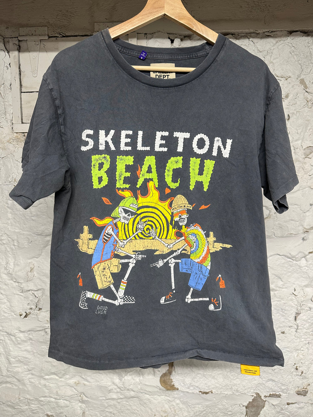 Gallery Dept Skeleton Beach Grey T-Shirt Sz S