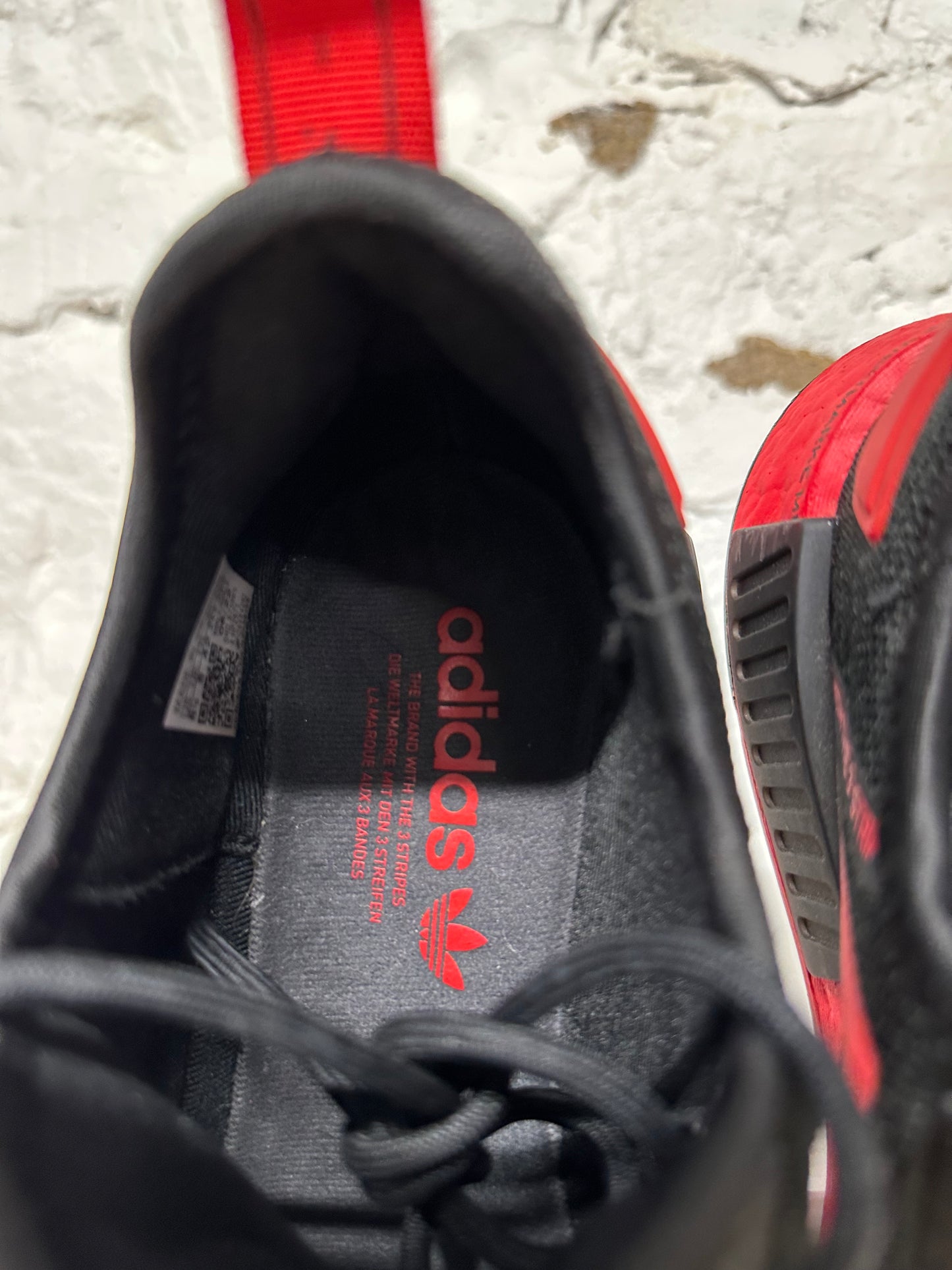 Adidas NMD Black Vivid Red Sz 8.5