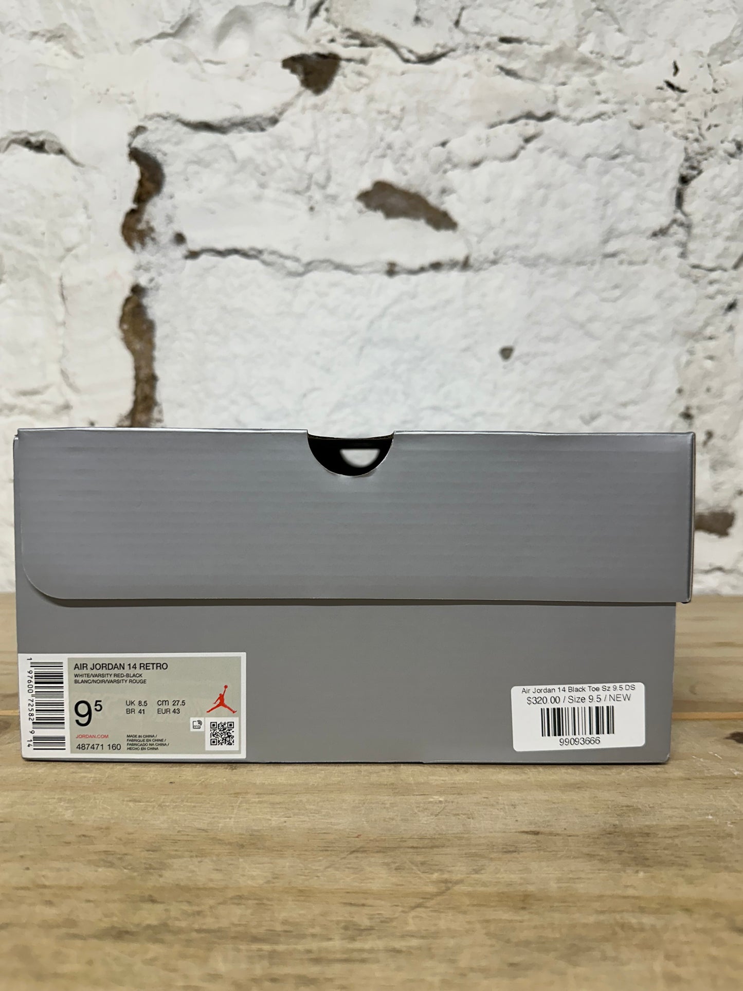 Air Jordan 14 Black Toe Sz 9.5 DS