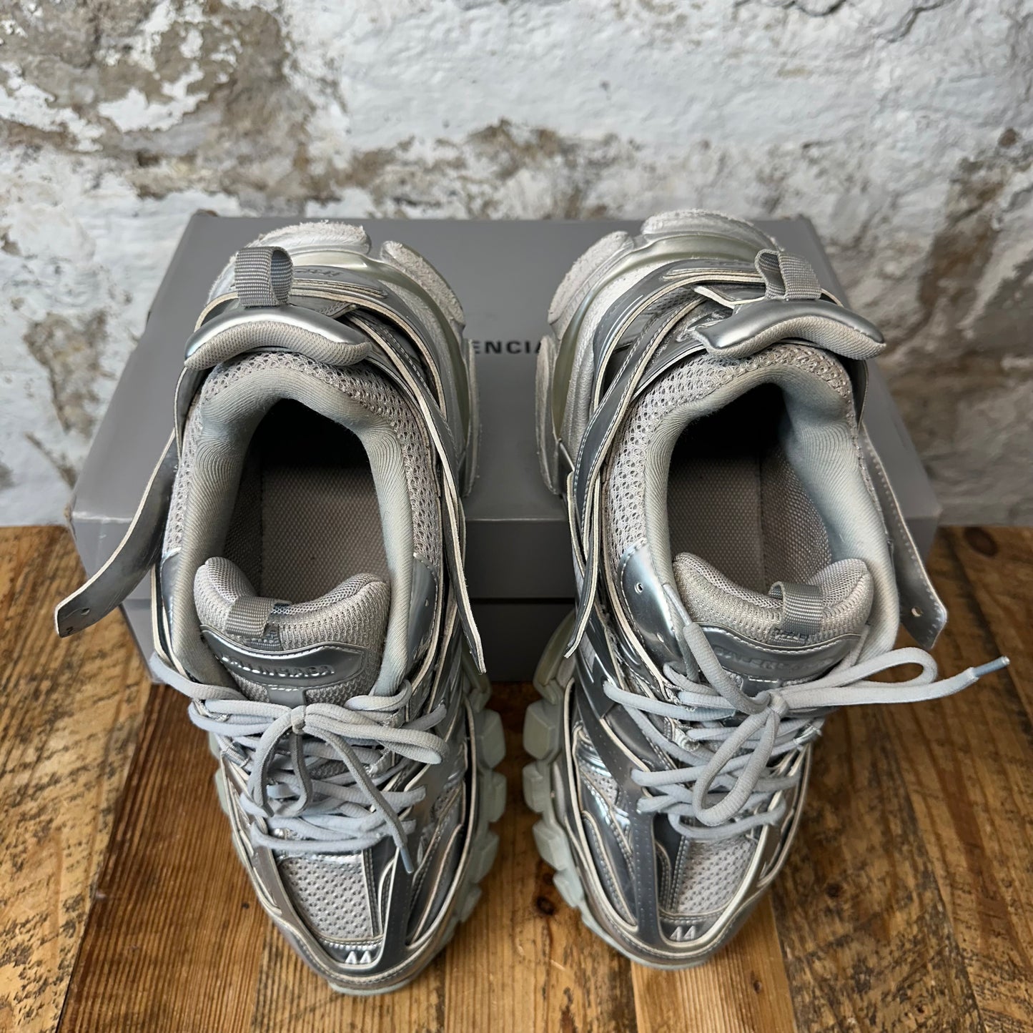 Balenciaga Track Runner Silver Sneaker Sz 11 (44)