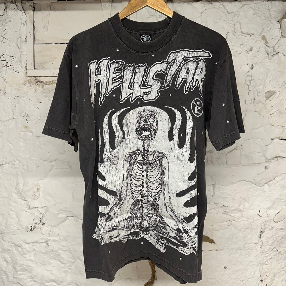 Hellstar Skeleton Grey T-Shirt Sz M