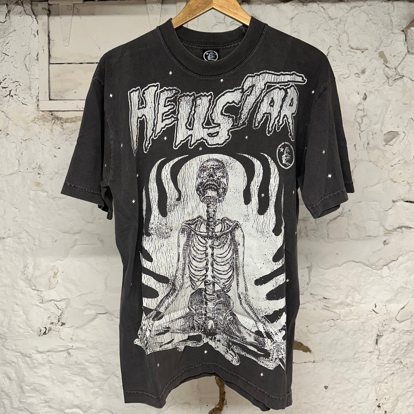 Hellstar Skeleton Grey T-Shirt Sz M