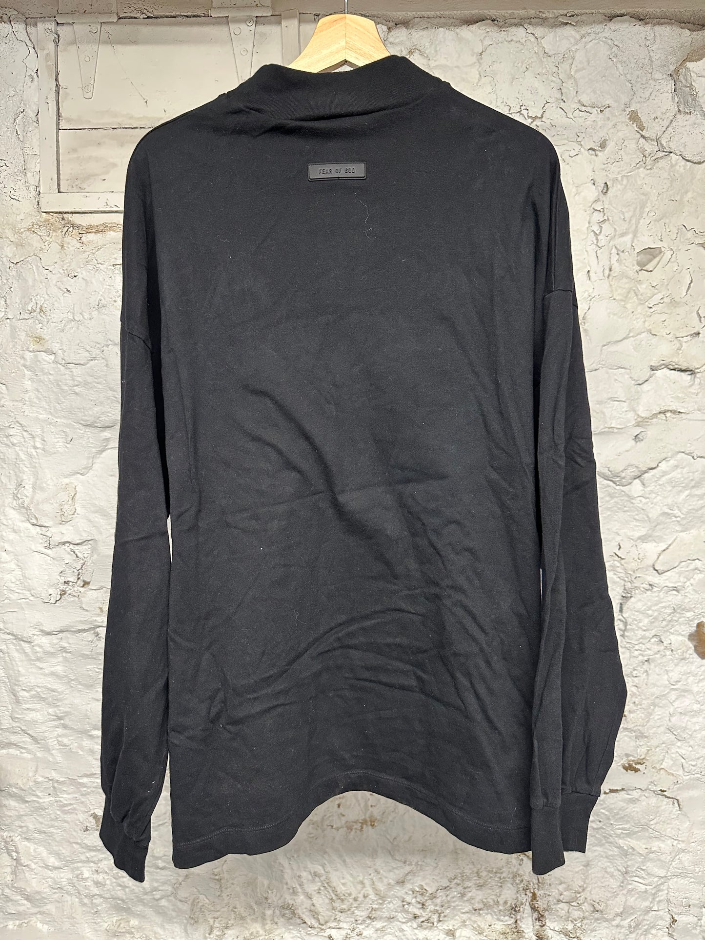 Fear of God Essentials Arc Logo Black L/S T-Shirt Sz M