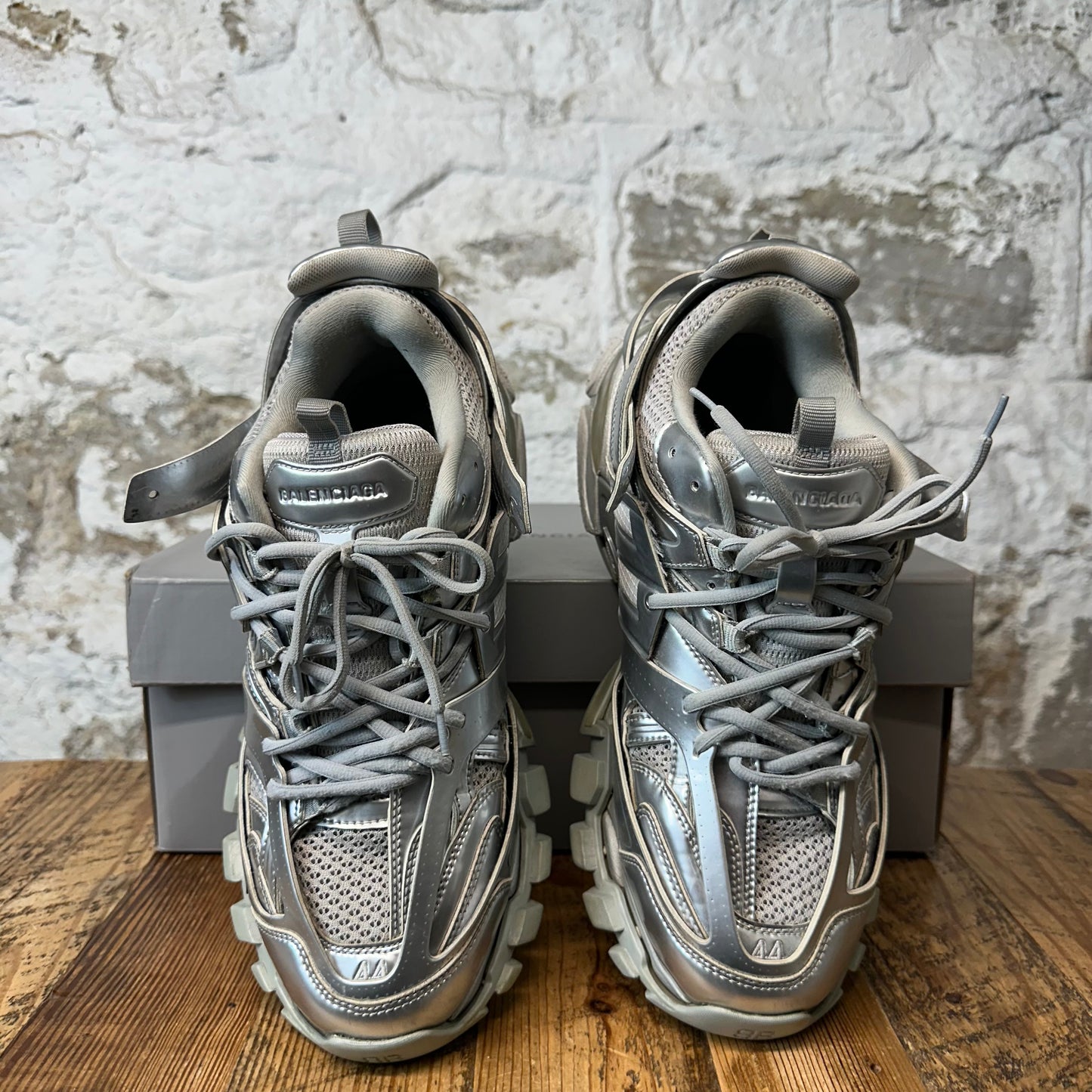 Balenciaga Track Runner Silver Sneaker Sz 11 (44)