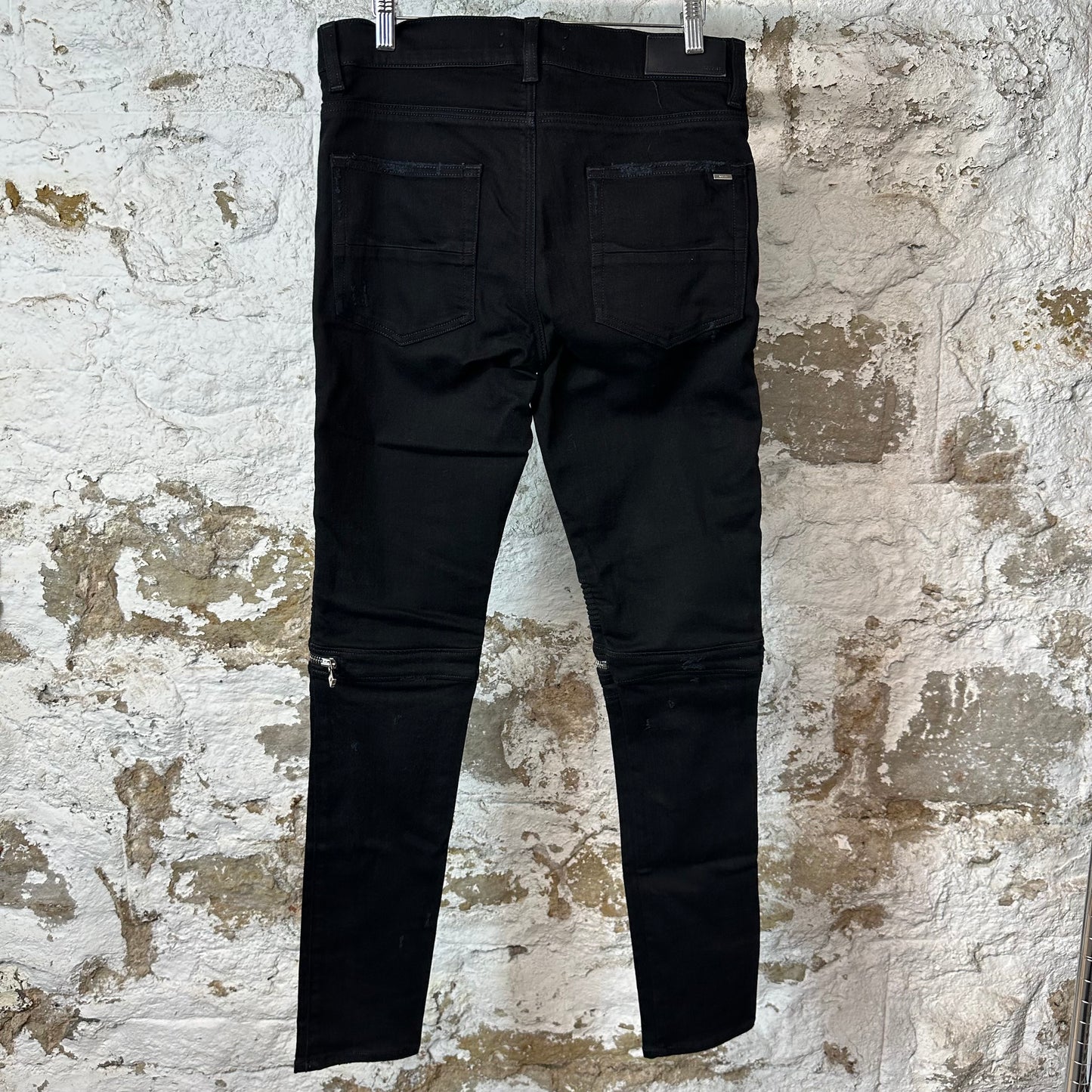 Amiri MX2 Black Patch Black Denim Jeans Sz 32