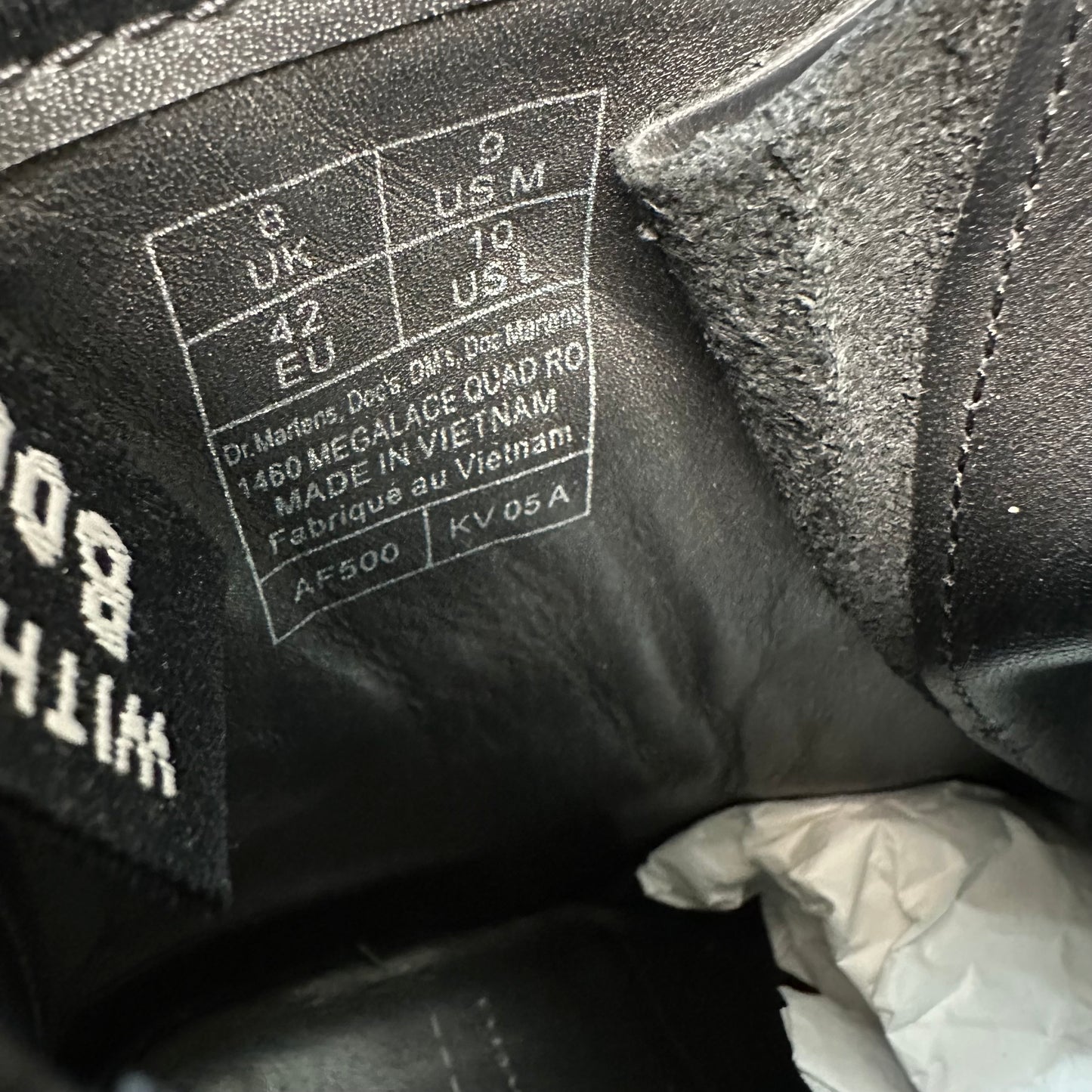 Rick Owens 1460 Quad Sole Megalace Boot Black Sz 9