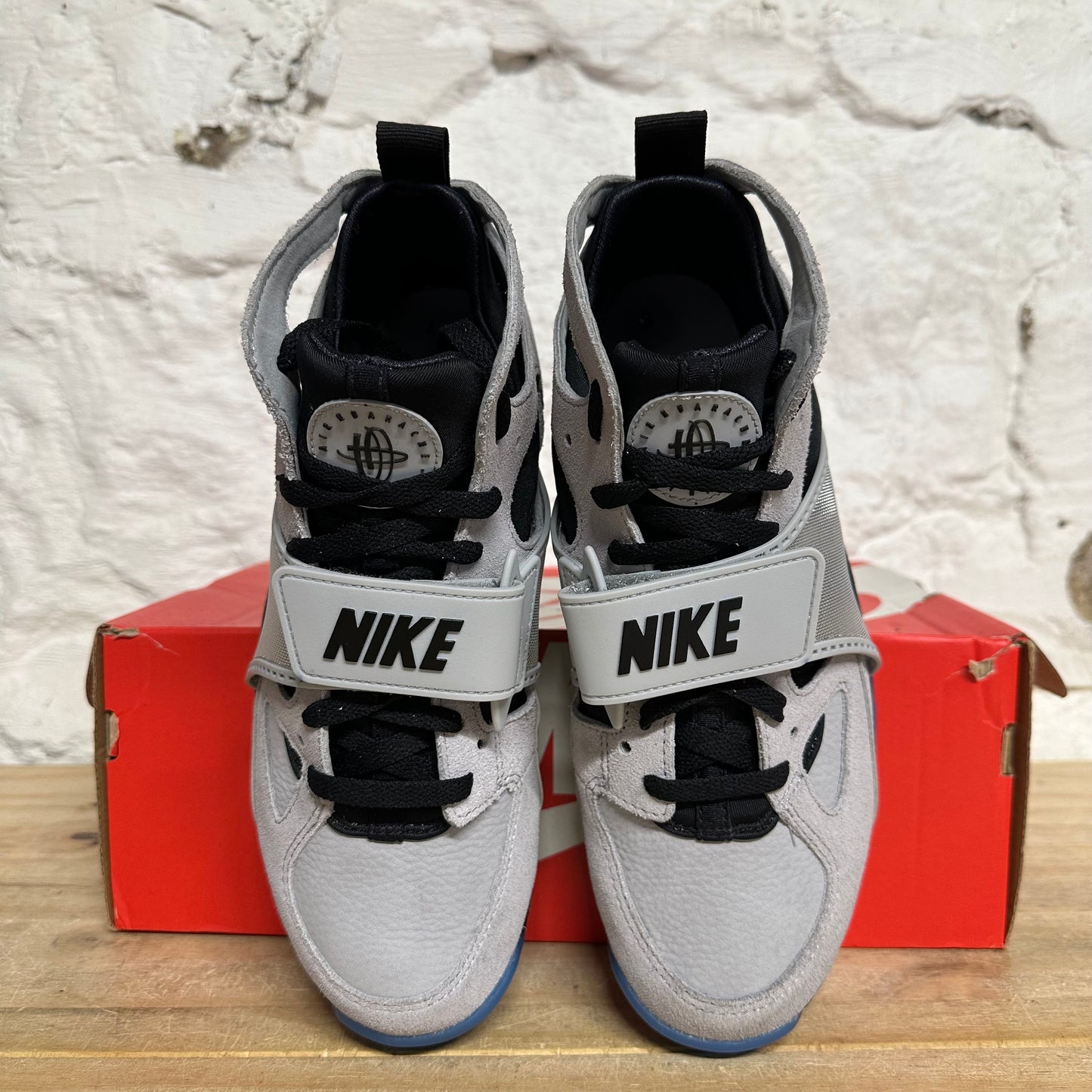 Nike Air Trainer Huarache Wolf Grey Star Blue Sz 8