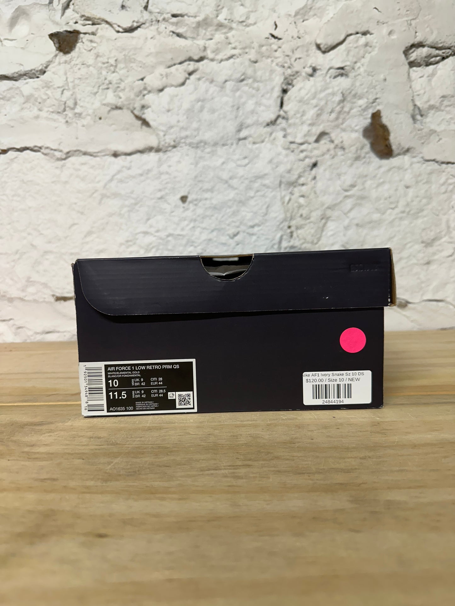 Nike Air Force 1 Low Ivory Snake Sz 10 DS