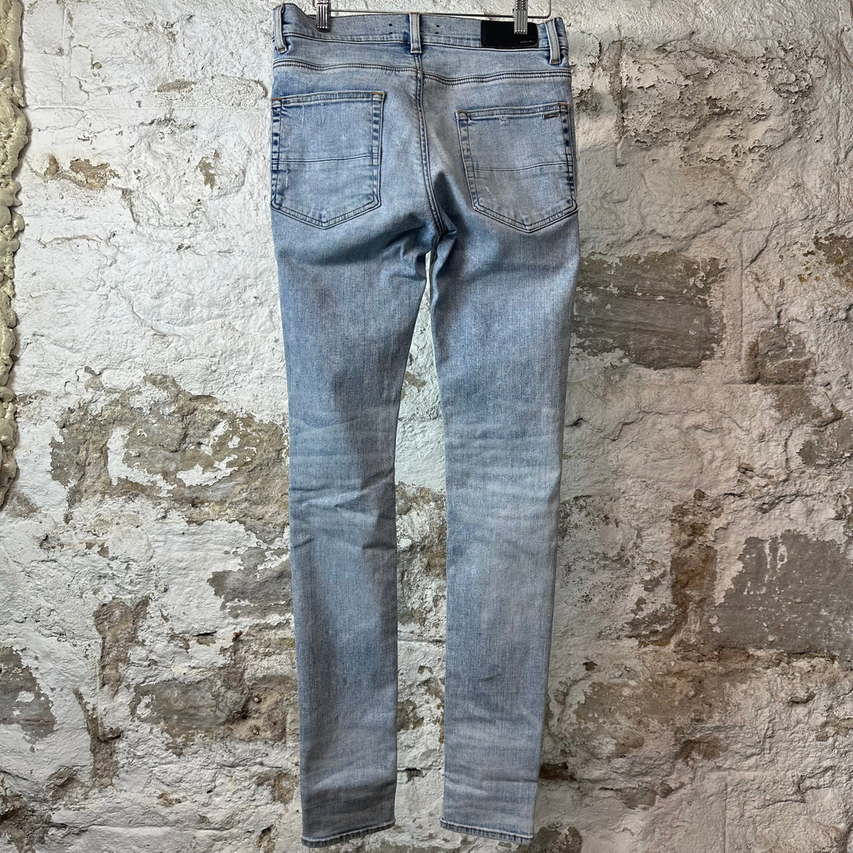 Amiri Knee Hole Washed Blue Denim Jeans Sz 30