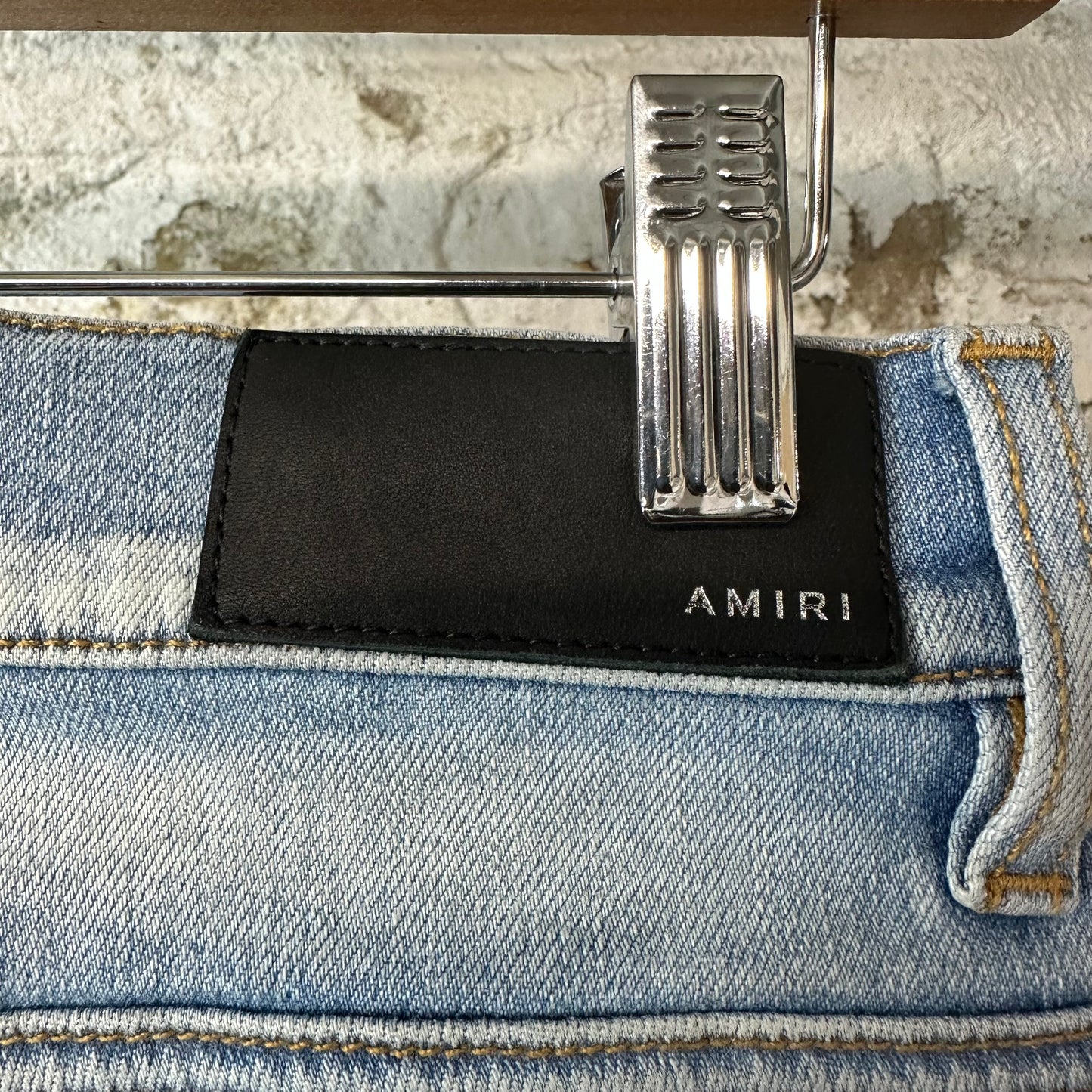 Amiri Zig Zag Light Blue Denim Jeans Sz 30