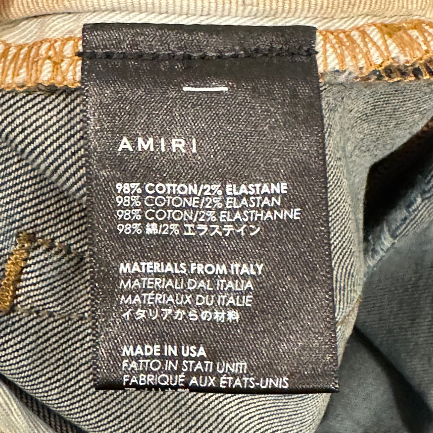 Amiri Rips Dark Blue Denim Jeans Sz 36