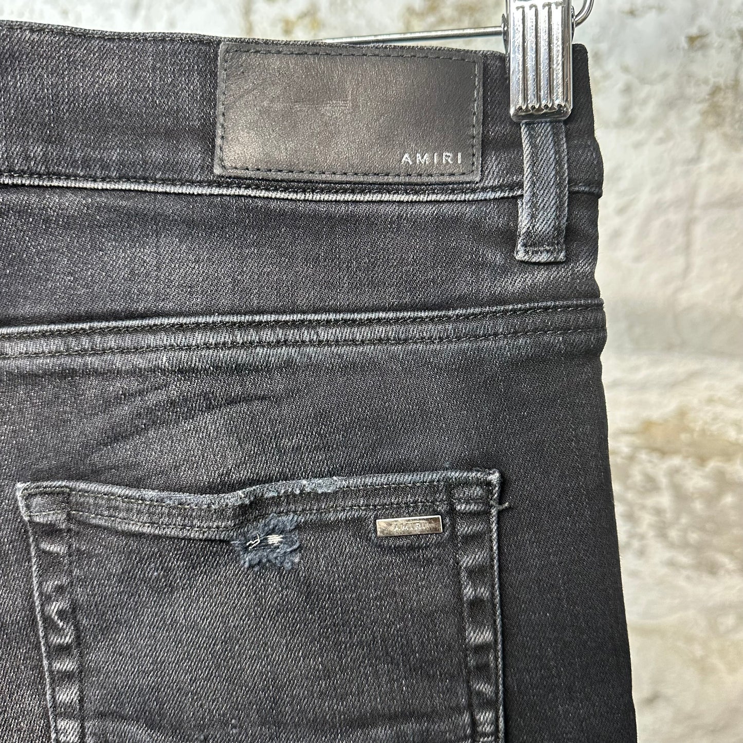 Amiri Distressed Black Denim Jeans Sz 32