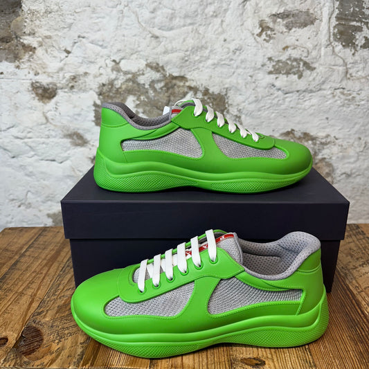 Prada Americas Cup Green Rubber Sneaker Sz 8 (41) DS