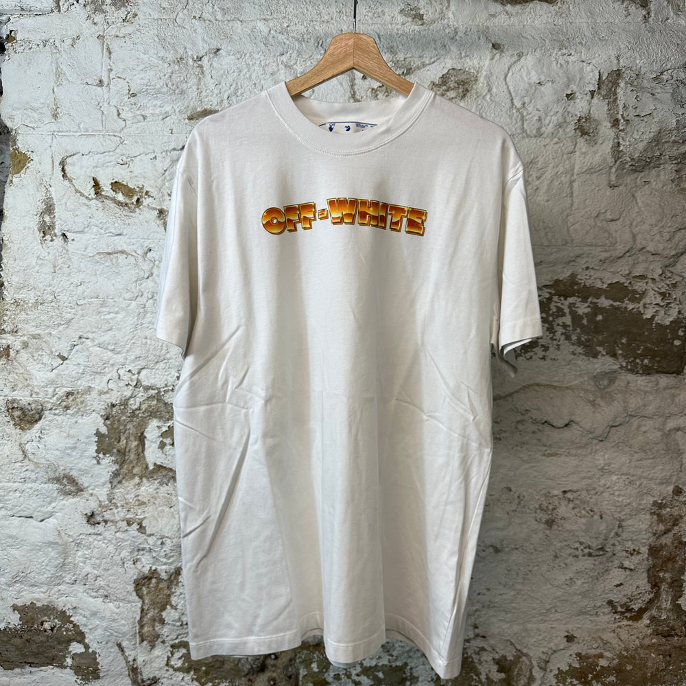Off-White Gold Spell T-shirt White Sz XS