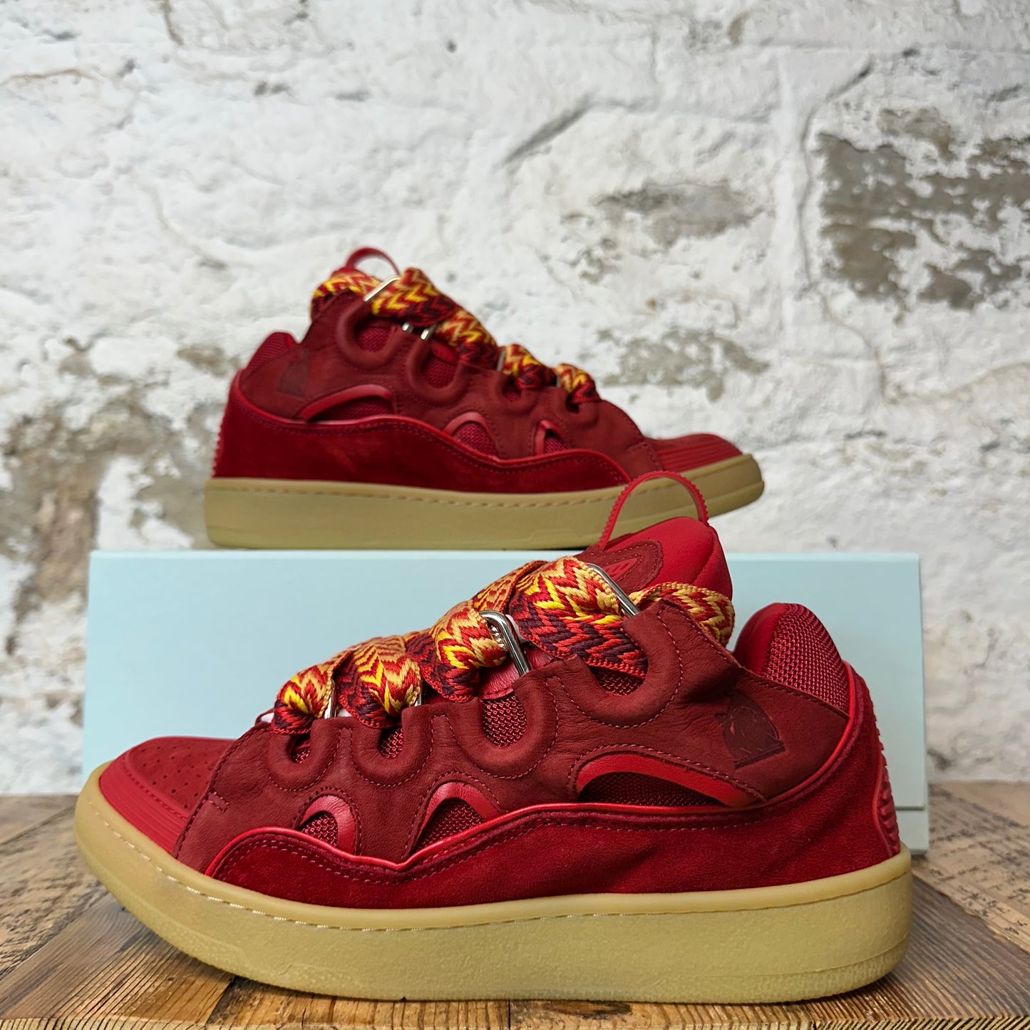Lanvin Curb Yellow Red Sneaker