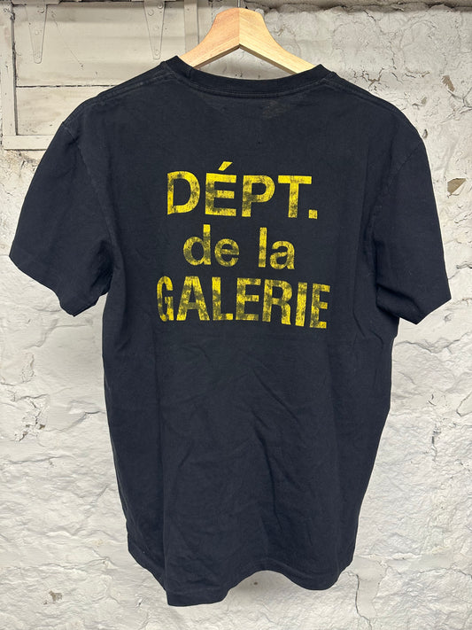 Gallery Dept Black Yellow T-Shirt Sz S